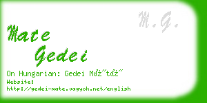 mate gedei business card